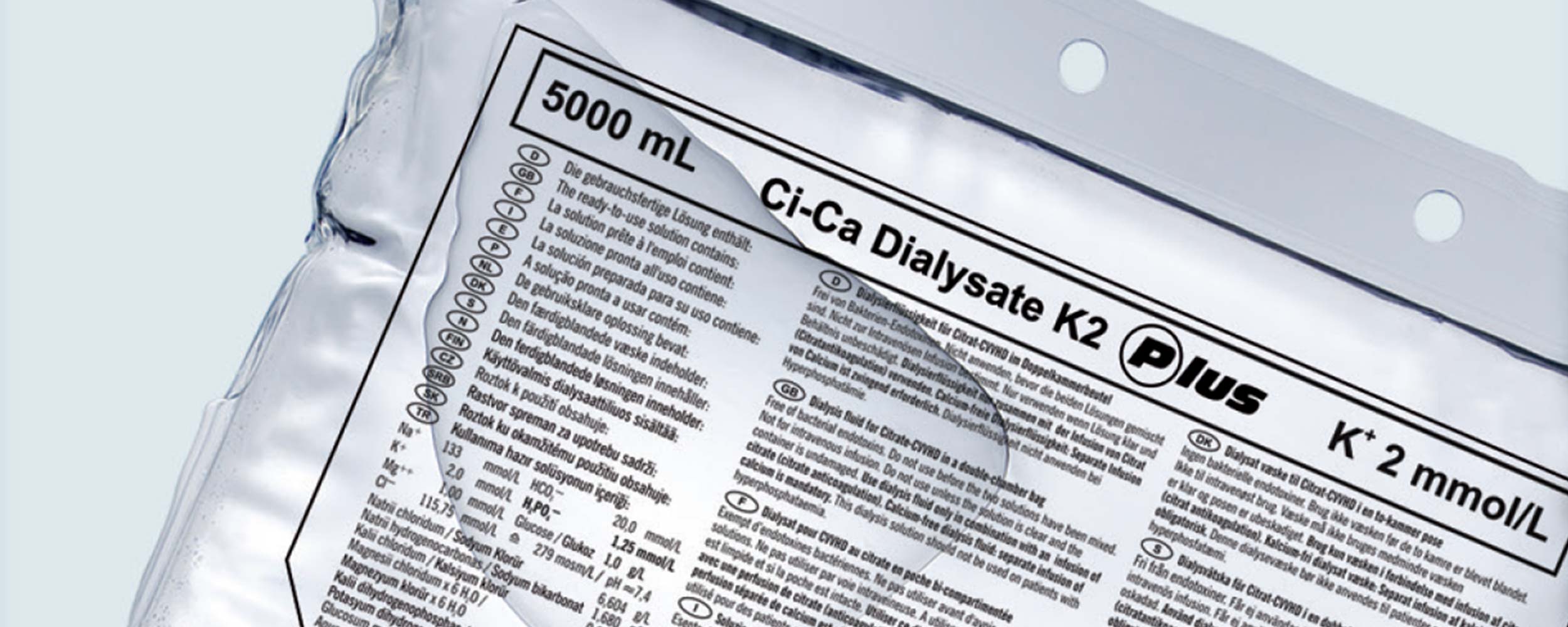 Lösungsbeutel mit Ci-Ca® Dialysate Plus